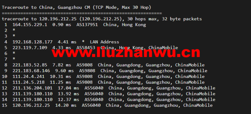 无忧云:香港葵湾机房vps,三网优化,1核/1G内存/50G硬盘/5G DDOS防御,月付45元起,附简单测评 115 1648513018 广州移动