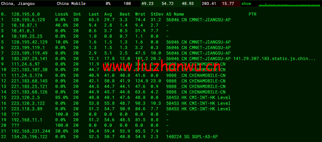 10gbiz:香港VPS云服务器(GIA+VIP)线路,简单测评 111 1650273707 去程移动