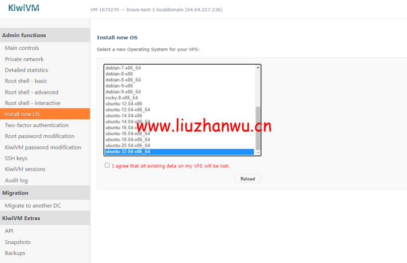 搬瓦工:重装系统选项新增 Ubuntu 22.04 系统 6 1650889556 QQ截图20220425202329