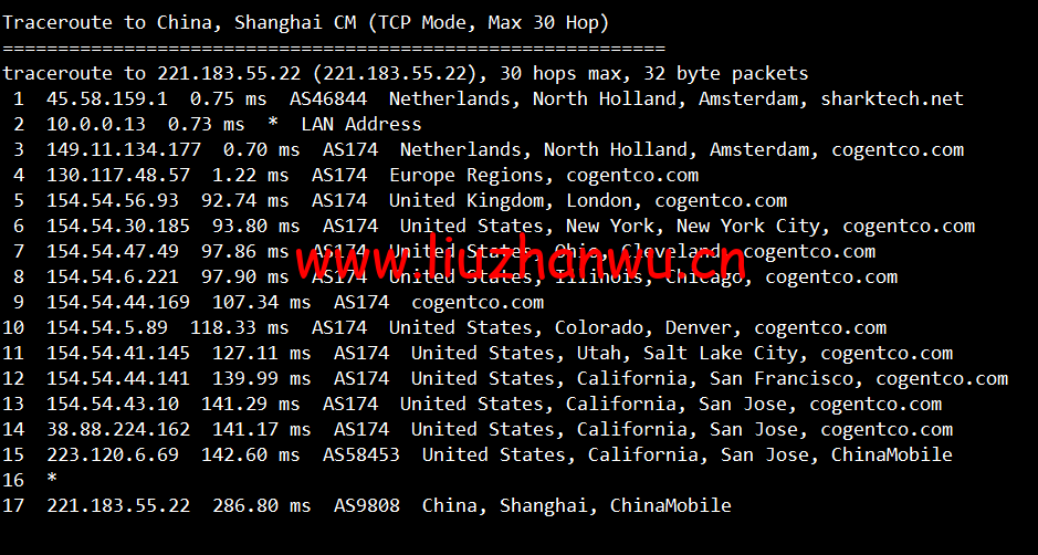 #2022年5月#sharktech(鲨鱼机房):公有云荷兰阿姆斯特丹机房简单测评,16核/32G内存/1200G SSD/5T流量/10G端口,$43.82/月起 71 1652406529 上海移动