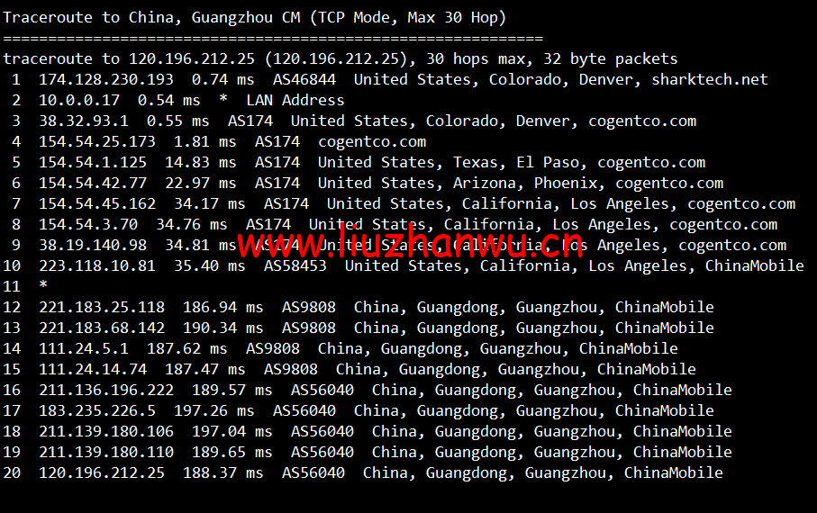 #2022年5月#sharktech(鲨鱼机房):公有云美国丹佛机房简单测评,16核/32G内存/1200G SSD/5T流量/10G端口,$43.82/月起 72 1652411880 广州移动