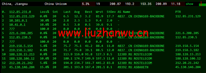 #2022年5月#JustHost:俄罗斯vps/美国vps,可自由更换IP,7.7元/月起,附新西伯利亚Rostelecom机房简单测评(第二次测评) 62 1652423600 去程联通