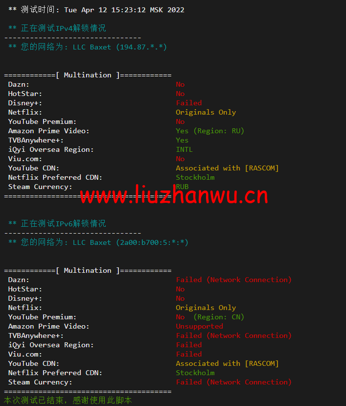 #2022年5月#JustHost:俄罗斯vps/美国vps,可自由更换IP,7.7元/月起,附圣彼得堡IQ Data (Tier-3, St. Petersburg)机房简单测评(第二次测评) 51 1652426623 流媒体解锁