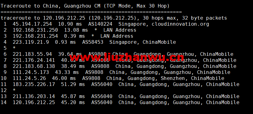 华纳云:新加坡CN2云服务器简单测评,告诉你新加坡CN2云服务器怎么样 75 1656334215 广州移动