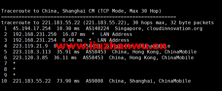 华纳云:新加坡CN2云服务器简单测评,告诉你新加坡CN2云服务器怎么样 74 1656334273 上海移动