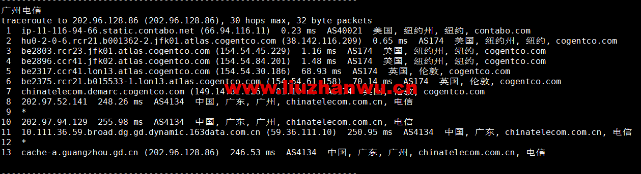 Contabo:美国vps,东部“纽约”机房,原生ip,4核/8G/200G SSD或50 GB NVMe/200Mbps带宽起,月付€6.99,解锁tiktok等流媒体,简单测评 119 1663504174 广州电信