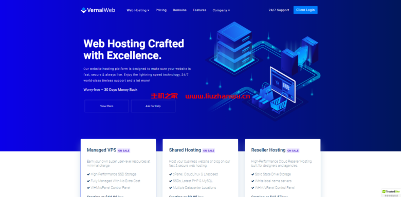 VernalWeb:美国达拉斯全托管服务器,免费cPanel/WHM面板,E-2186G/16 GB/500 GB NVMe/8个IP,$119.96/月起-吾爱主机测评