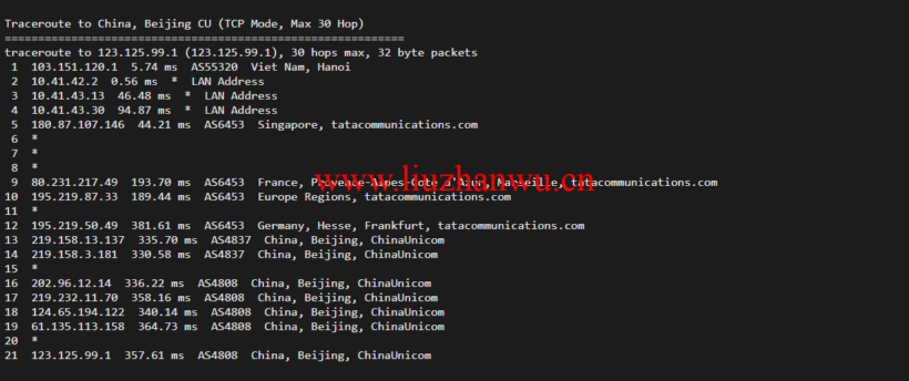 lightnode:越南河内VPS,1核/2G内存/50G硬盘/1000GB流量,月付$7.32,解锁流媒体/小时计费,简单测评 114 北京联通 5