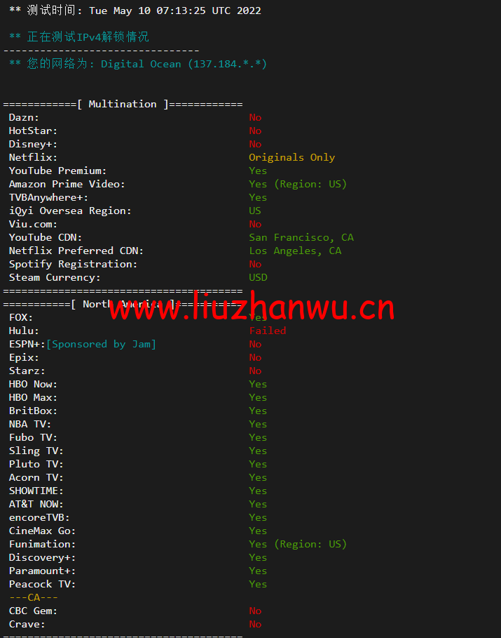 #2022年5月#DigitalOcean:美国旧金山机房简单测评 99 1652317388 流媒体解锁