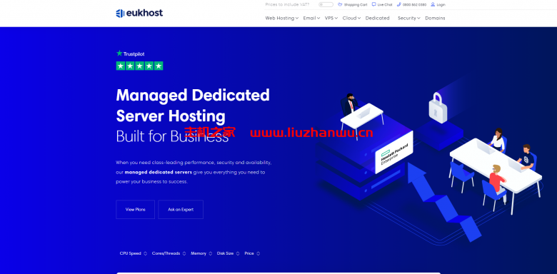 eukhost：英国vps，英国独立服务器，2核2G/30G内存，£10.13/月起，独立服务器£65.34 /月起-吾爱主机测评