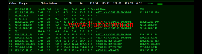 justhost.ru:新西伯利亚“TTK”机房VPS,简单测评 59 去程联通