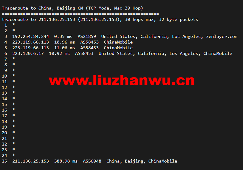 搬瓦工:DC8 ZNET(USCA_8),洛杉矶机房简单测评 64 1648889160 北京移动