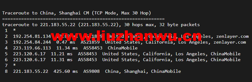 搬瓦工:DC8 ZNET(USCA_8),洛杉矶机房简单测评 65 1648889215 上海移动