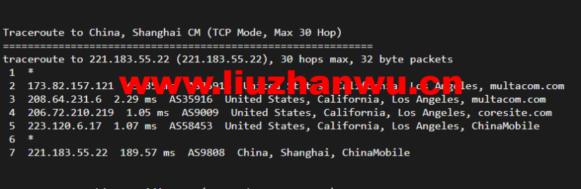 搬瓦工:DC4 MCOM(USCA_4)美国洛杉矶 Multacom 机房直连线路,简单测评 65 1648904676 上海移动