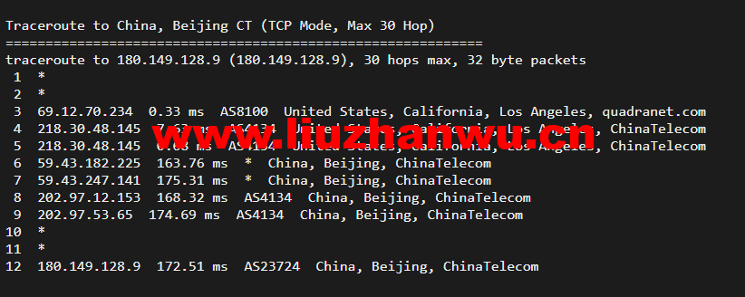 搬瓦工:DC2 QNET(USCA_2)美国洛杉矶 QuadraNet 机房,简单测评 58 1648906898 北京电信