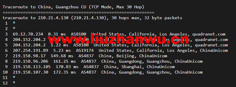 搬瓦工:DC2 QNET(USCA_2)美国洛杉矶 QuadraNet 机房,简单测评 63 1648906927 广州联通