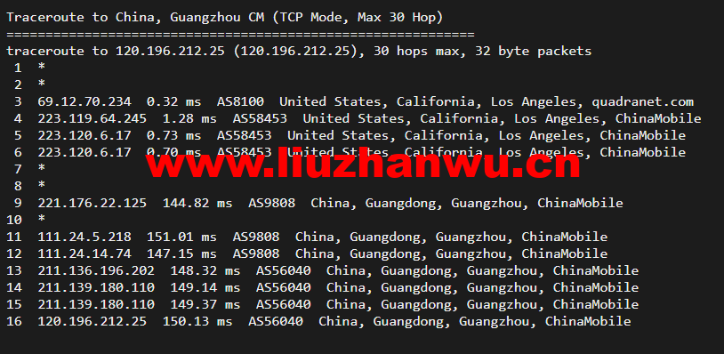 搬瓦工:DC2 QNET(USCA_2)美国洛杉矶 QuadraNet 机房,简单测评 66 1648906931 广州移动