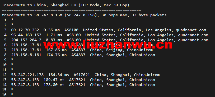 搬瓦工:DC2 QNET(USCA_2)美国洛杉矶 QuadraNet 机房,简单测评 62 1648906966 上海联通