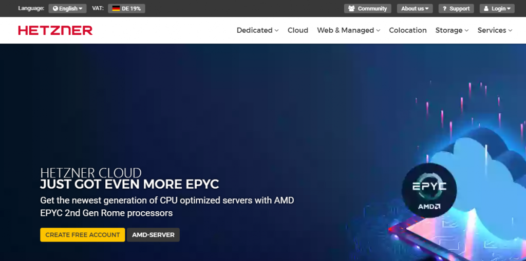 Hetzner:€4.15/月/AMD EPYC/2GB内存/40GB NVMe空间/20TB流量/1Gbps端口/KVM/德国/芬兰 5 hetzner