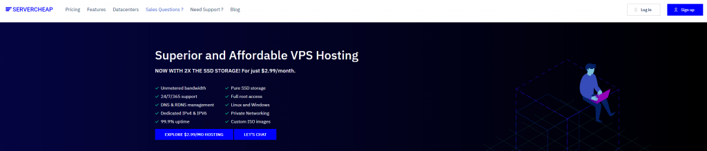 ServerCheap:$2/月/1GB内存/30GB SSD空间/不限流量/1Gbps端口/DDOS/KVM/芝加哥/洛杉矶-吾爱主机测评