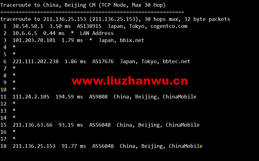 lightnode:日本东京机房VPS,1核/2G内存/50G硬盘/1000GB流量,月付$7.71,解锁流媒体/小时计费,简单测评 113 1654785290 北京移动