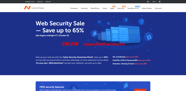 namecheap:网络安全销售,SSL 证书、高级dns等,最高优惠65%-吾爱主机测评