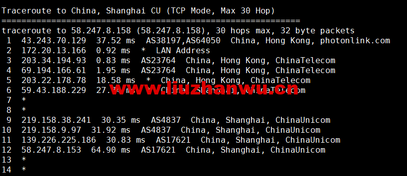 萝卜数据:香港CN2云服务器,月付$4.9起,附简单测评 71 1655125347 上海联通