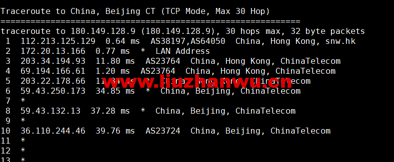 蓝米云:香港CN2 GIA云服务器,简单测评 64 1655390236 北京电信