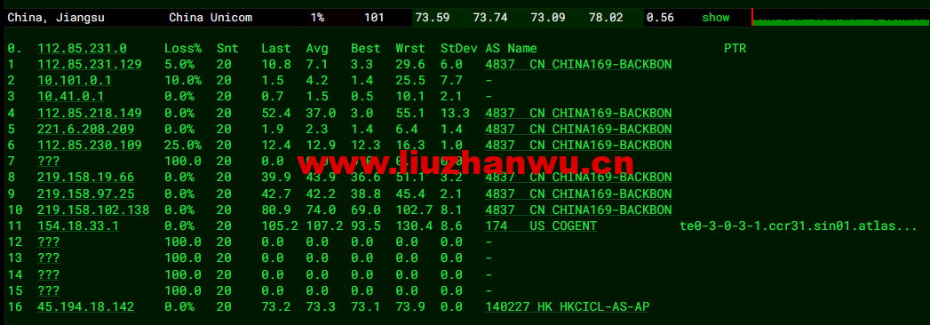 华纳云:新加坡高防服务器,E5-2660/16G内存/500G SSD/不限流量/10Mbps带宽,¥1600/月,附简单测评 65 1655428631 去程联通