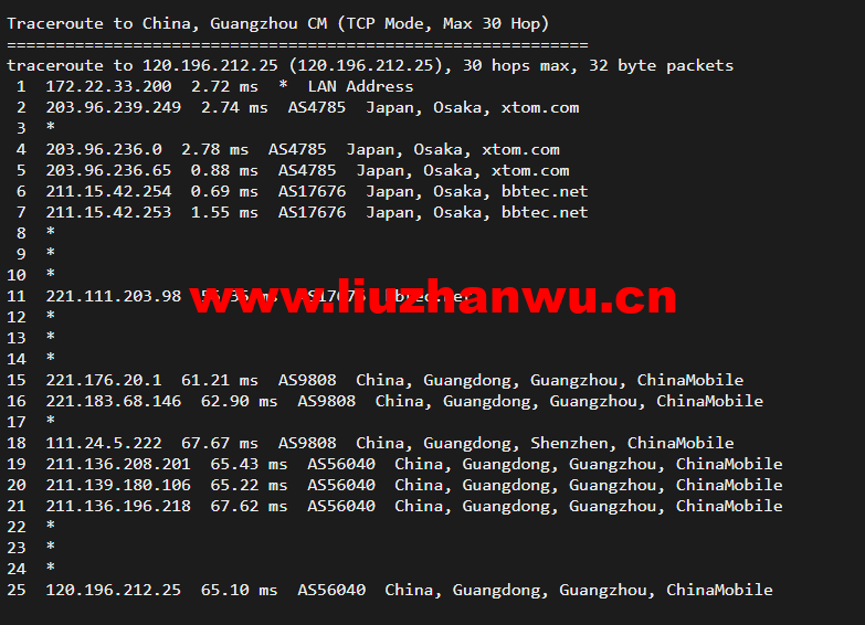 搬瓦工:日本大阪软银机房 Japan Equinix Osaka Softbank OS1 IDC(JPOS_1),简单测评 69 1649338485 广州移动