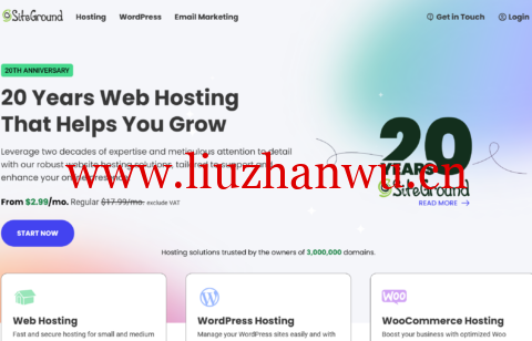 #20周年庆典#SiteGround:稳定博客/外贸主机,免费站点转移/电子邮件/SSL证书/CDN和备份服务等,月付$2.99/年付35.88美元起-吾爱主机测评
