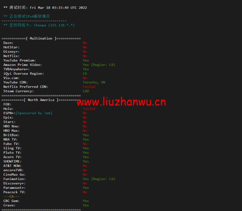 Vultr:加拿大多伦多机房云服务器测评2022:下载速度、速度延迟、路由丢包、性能测评、流媒体解锁等 107 1650121531 流媒体解锁