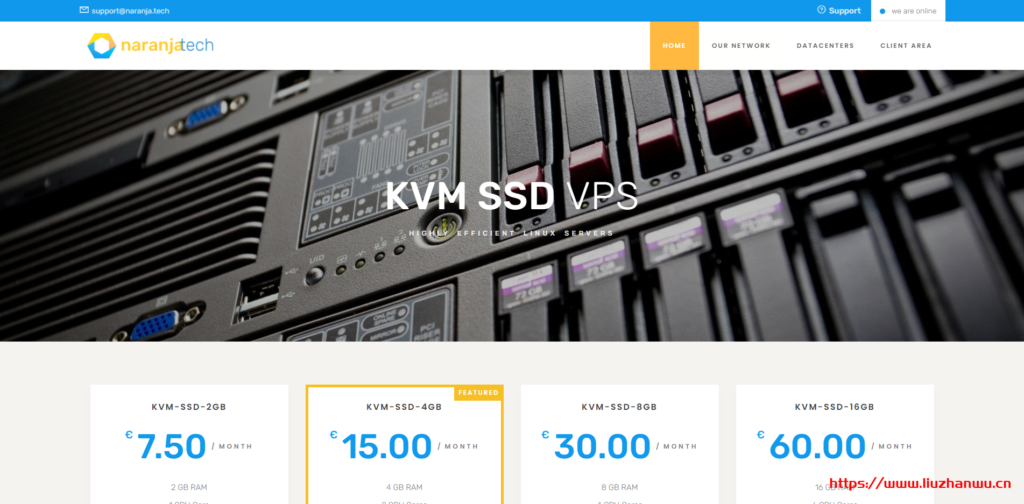 Naranjatech:1核/2G/30G NVMe/5T流量/1Gbps/荷兰机房/KVM/年付€20,月付5折优惠-吾爱主机测评