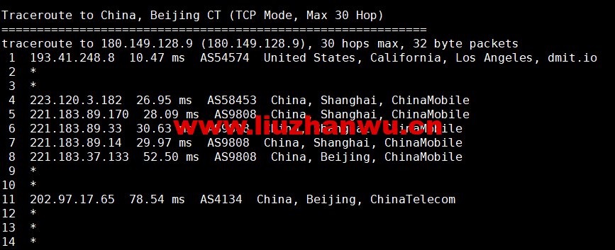 #2022年6月第二次测评#DMIT:香港vps,1核/756M内存/10G SSD硬盘/2T流量/1Gbps带宽,月付$6.9,三网回程移动CMI 64 1656148476 北京电信