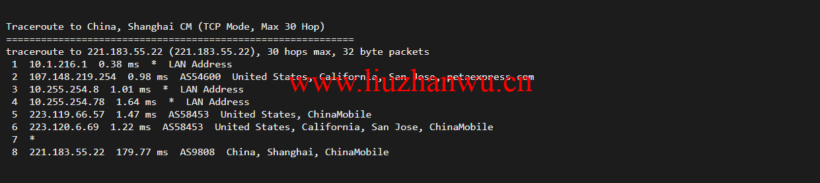 raksmart:圣何塞云服务器,精品网络,流媒体等简单测评 68 1647349522 上海移动