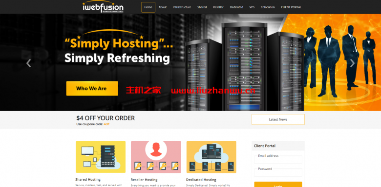 iwebfusion:美国便宜vps,1核/4G内存/30G SSD/2TB流量,月付$5.38起,独立服务器,月付$45起-吾爱主机测评