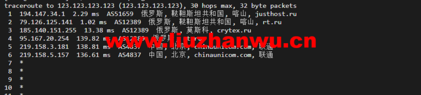 justhost.ru:俄罗斯kazan(喀山)机房,简单测评 61 北京联通