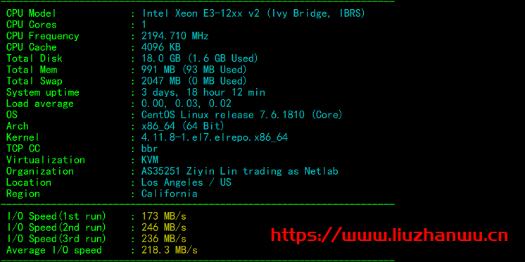 六六云:洛杉矶三网双程CN2 GIA简单测评 14 1621734528 QQ截图20210523094835