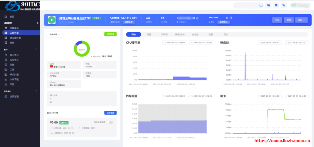 90IDC:香港云主机/美国服务器/日本KVM CLOUD只需60秒建设独立服务器 8 1622503437 90idc2