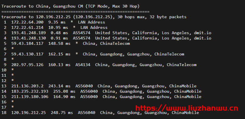 搬瓦工:DC6 CN2 GIA-E vps简单测评 53 广州移动 2