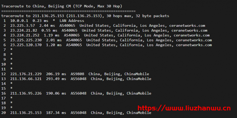 Ceraus:AMD+NVMe高性能大硬盘VPS,200Mbps不限流量,附测评数据 113 北京移动 5