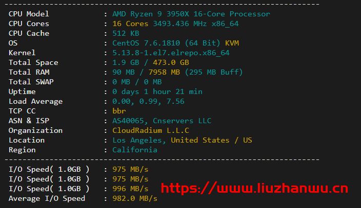 Ceraus:AMD+NVMe高性能大硬盘VPS,200Mbps不限流量,附测评数据 94 配置信息 4