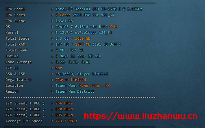 CubeCloud:夏日特促,全场88折,香港A区2核2G100M带宽,简单测评 90 配置信息