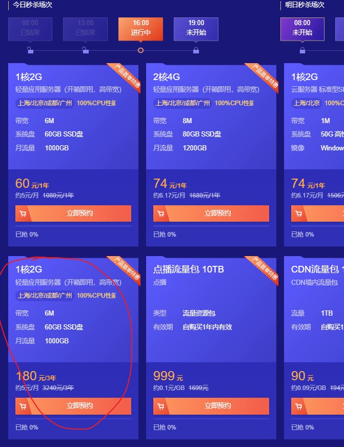 腾讯云:1核、2G内存、60GB SSD空间、6Mbps带宽的VPS,年付60元;2核、4G内存、80GB SSD空间、8Mbps带宽的VPS,年付79元 6 20210915 61419a75d433f