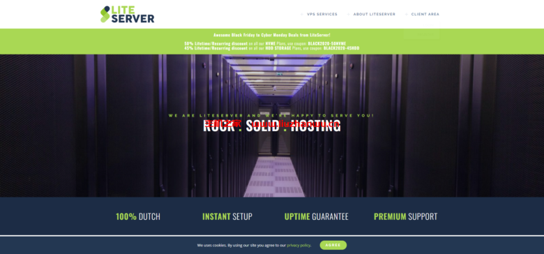 liteserver:荷兰大硬盘VPS,1核/1G内存/512G HDD/1G带宽/10T月流量/€5/月-吾爱主机测评