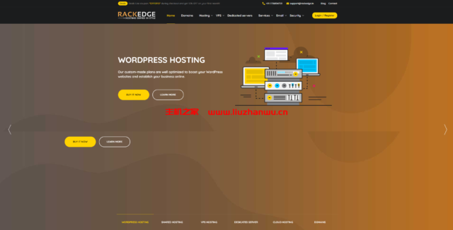 Rackedge：英国vps，1核2GB内存/30GB空间/不限流量/100Mbps端口，$2/月起，年付8折-吾爱主机测评