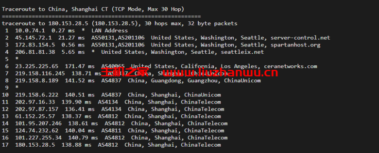 DeepVM:美国西雅图高防AS4837CUVIP线路,简单测评 54 上海电信 1