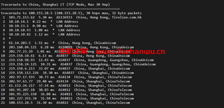 博鳌云:香港独立服务器,E3/8G/240G/110M大带宽(含10MCN2),简单测评 57 上海电信 2
