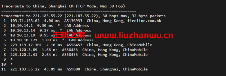 博鳌云:香港独立服务器,E3/8G/240G/110M大带宽(含10MCN2),简单测评 63 上海移动 2