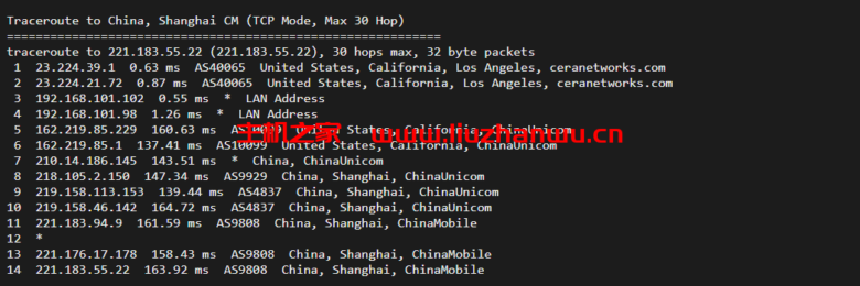 CloudPowerall:洛杉矶AS9929线路,简单测评 60 上海移动
